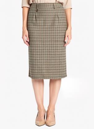Jupe mi-longue taille à pinces noir AGATHE & LOUISE femme