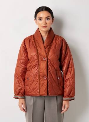 Doudoune manches longues sans capuche orange AGATHE & LOUISE femme