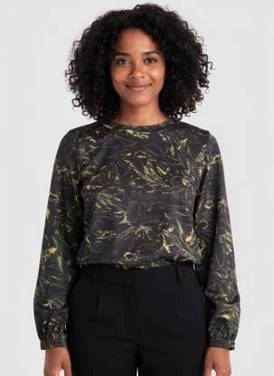Pull coupe cintrée manches longues vert AGATHE & LOUISE femme