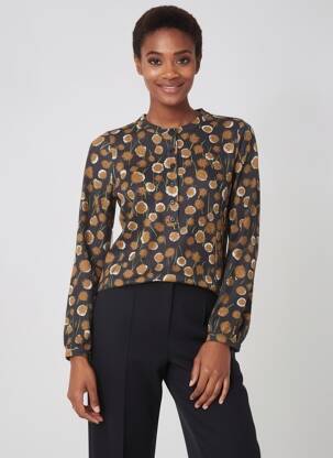 Pull coupe cintrée manches longues noir AGATHE & LOUISE femme