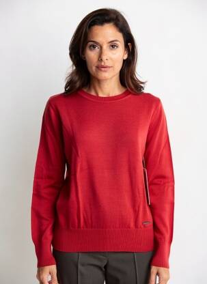 Pull resserrée sur le bas manches longues rouge AGATHE & LOUISE femme