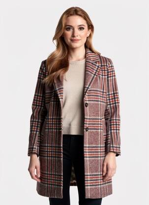 Manteau long coupe cintrée sans capuche orange C&A femme