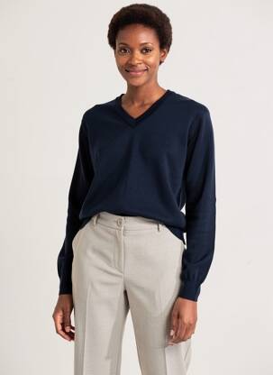 Pull col v manches longues bleu PAUL SMITH femme