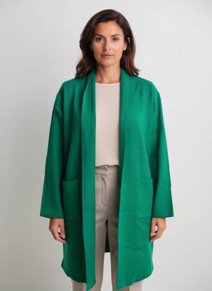 Gilet manches longues stretch vert WORLD FASHION femme