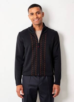 Gilet manches longues manches longues noir LA CIBLE ROUGE homme