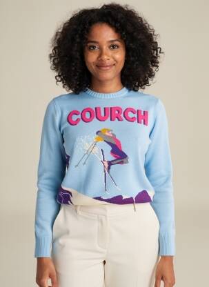 Pull stretch manches longues bleu MC2 SAINT BARTH femme