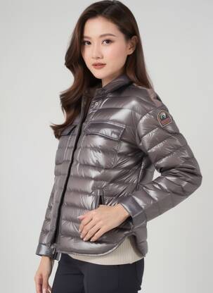 Doudoune manches longues sans capuche gris PARAJUMPERS femme