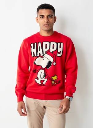 Pull tissage jacquard manches longues rouge MC2 SAINT BARTH homme