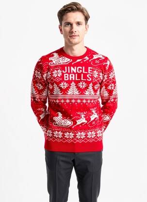 Pull tissage jacquard manches longues rouge MC2 SAINT BARTH homme