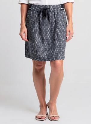 Jupe mi-longue stretch bleu STREET ONE femme