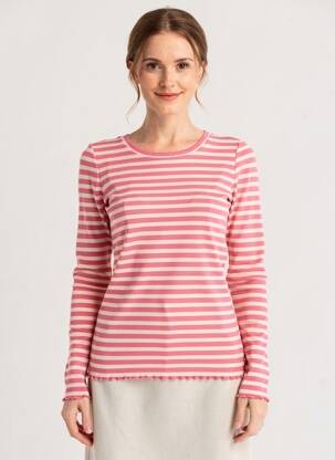Pull coupe cintrée manches longues rose STREET ONE femme