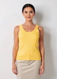 Pull stretch sans manche jaune ESPRIT femme
