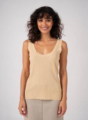 Pull stretch sans manche marron ESPRIT femme