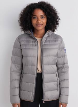 Doudoune manches longues a capuche gris CASUAL SPIRIT femme