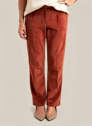 Pantalon droit stretch taille haute orange MERI & ESCA femme