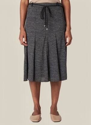 Jupe mi-longue stretch gris NIKI MODE femme