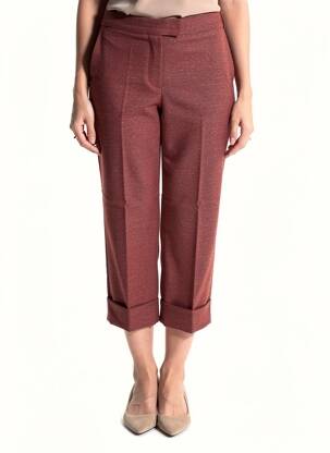 Pantacourt taille haute taille haute orange JOST femme
