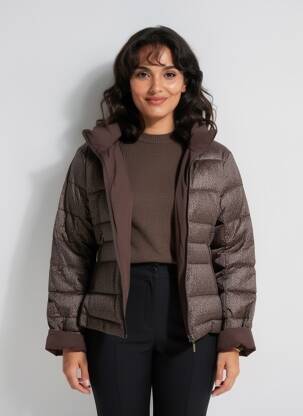 Doudoune manches longues sans capuche marron SURKANA femme