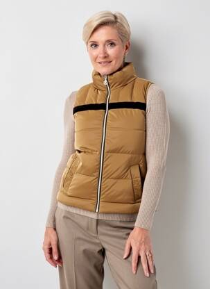 Doudoune poches sans capuche marron DOLCEZZA femme