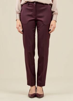 Pantalon slim taille haute taille haute violet CHRISTIAN MARRY femme