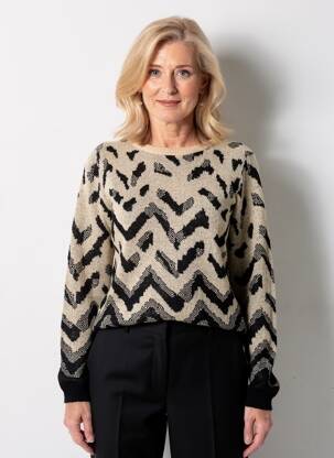 Pull stretch manches longues beige BARBARA LEBEK femme