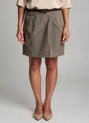 Jupe courte poches marron BEST MOUNTAIN femme