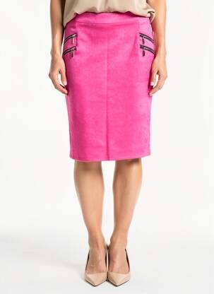 Jupe mi-longue stretch rose VETISTYLE femme