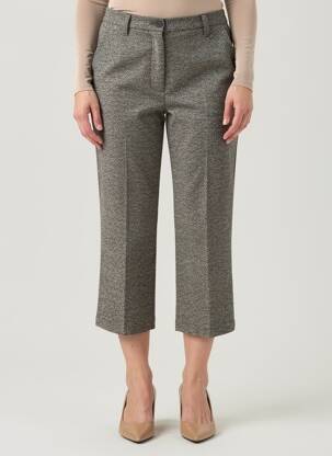 Pantacourt taille haute taille haute gris NOLWENN femme