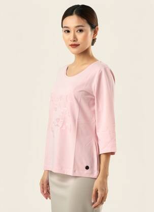 T-shirt manches 3/4 manches 3/4 rose SPORTALM femme