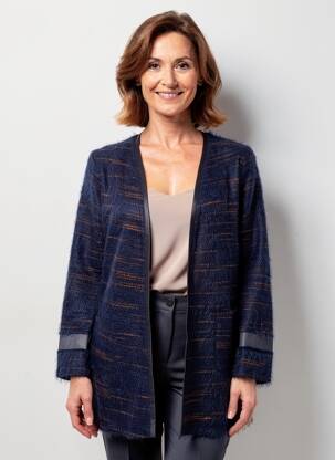 Gilet manches longues stretch bleu MERI & ESCA femme