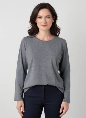 T-shirt manches longues manches longues gris CONCEPT K femme