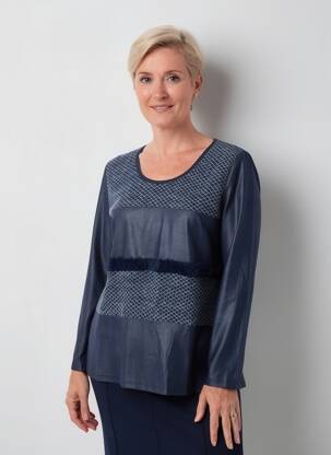 T-shirt manches longues manches longues bleu MERI & ESCA femme