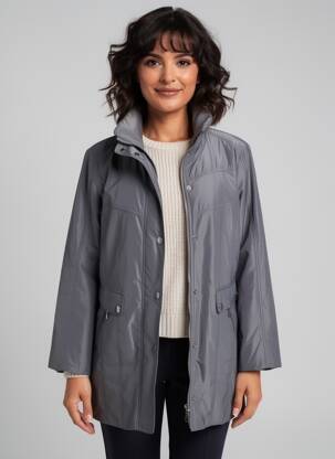 Parka manches longues sans capuche gris KJBRAND femme
