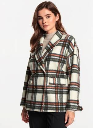 Manteau court coupe droite sans capuche beige LPB LES PETITES BOMBES  femme