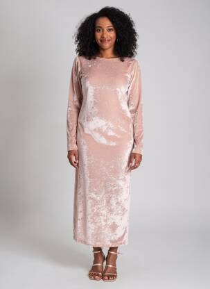Robe longue manches longues manches longues or CIVICO 1 femme