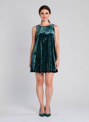 Robe courte sans manche sans manche vert ANGELA DAVIS femme