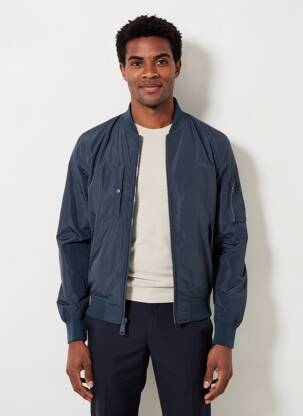 Doudoune manches longues sans capuche bleu SCHOTT homme