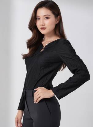T-shirt manches longues manches longues noir SALSA femme