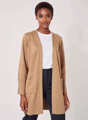 Gilet manches longues stretch marron BETTY BARCLAY femme