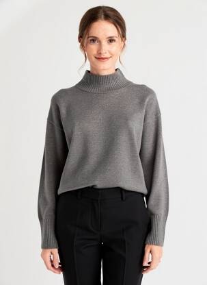 Pull coupe droite manches longues gris BETTY BARCLAY femme