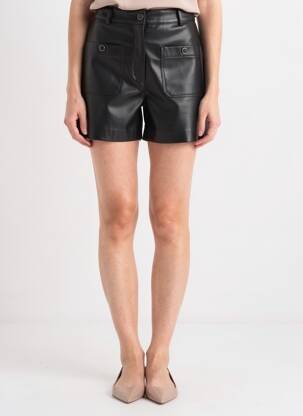 Short tissage simili-cuir taille normale noir SALSA femme