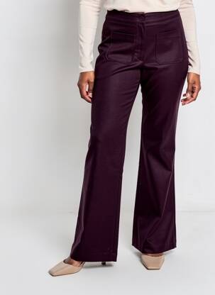 Pantalon flare taille basse taille basse violet SOI PARIS femme