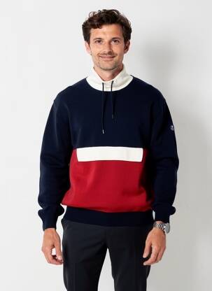Pull manches longues manches longues bleu ROYAL MER homme