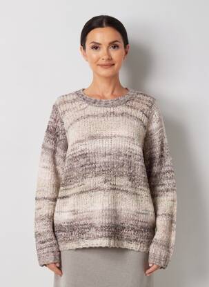 Pull coupe droite manches longues rose CREAM femme