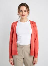 Gilet manches longues stretch orange ESPRIT femme