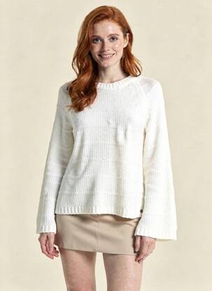Pull stretch manches longues blanc SALSA femme
