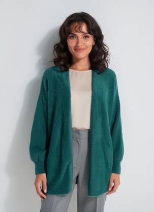 Gilet manches longues stretch vert GARCIA femme