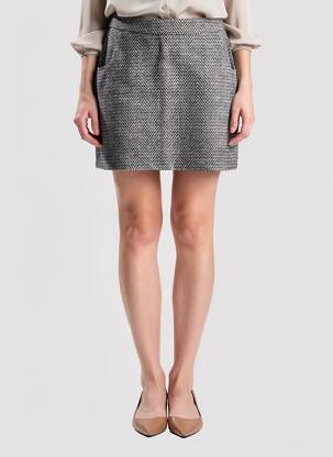 Jupe courte taille à pinces noir MOLLY BRACKEN femme