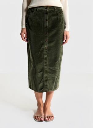 Jupe longue coupe droite vert LCDN femme