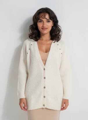 Gilet manches longues stretch beige GARCIA femme